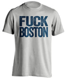 Fuck Boston - Boston Haters Shirt - Navy and White - Text Design - Beef Shirts