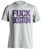 Fuck Boston - Boston Haters Shirt - Purple and Gold - Text Design - Beef Shirts