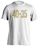 40-35 40 35 score from the vanderbilt commodores vs alabama crimson tide white 
shirt vandy fans