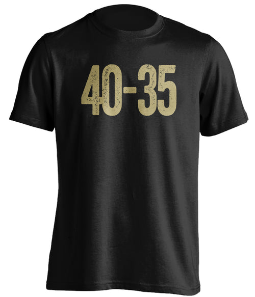 40-35 40 35 score from the vanderbilt commodores vs alabama crimson tide black shirt vandy fans