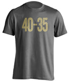 40-35 40 35 score from the vanderbilt commodores vs alabama crimson tide grey shirt vandy fans