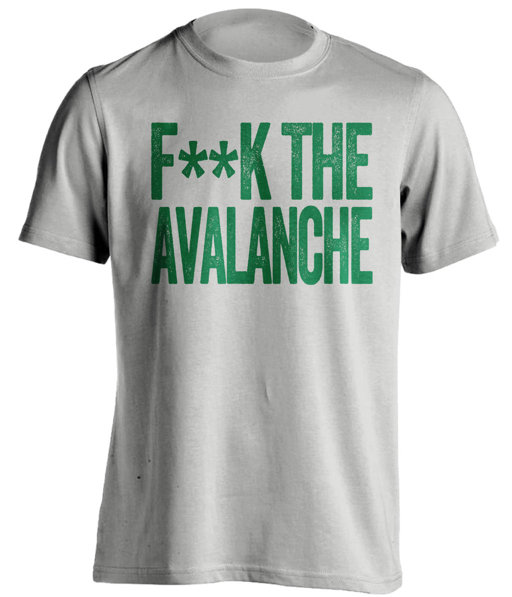 Fuck the Avalanche Censored Grey Statement Tee for Minnesota Wild Fans by Beef Shirts
