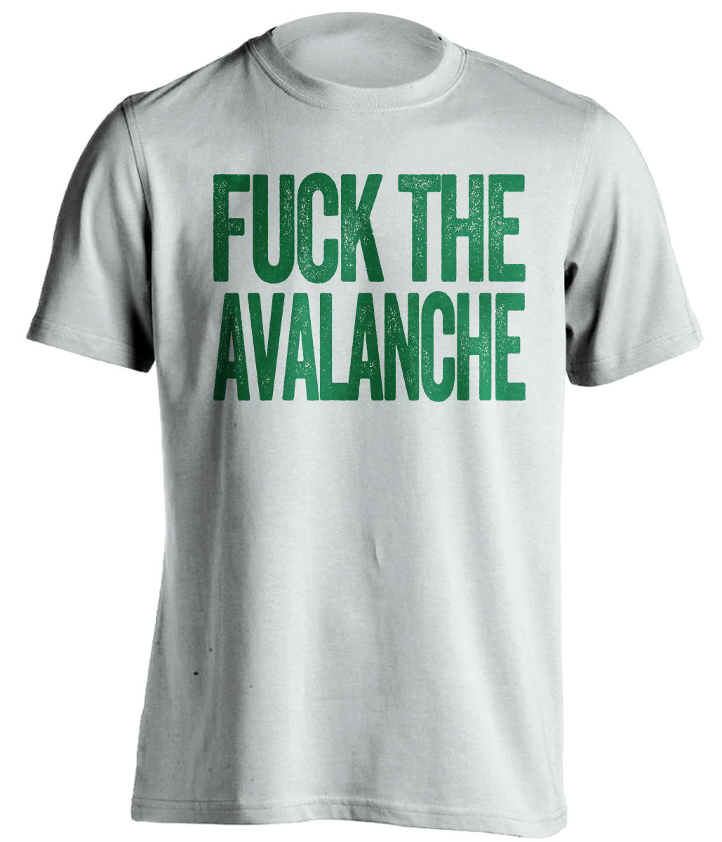Fuck the Avalanche Uncensored White Statement Tee for Minnesota Wild Fans by Beef Shirts