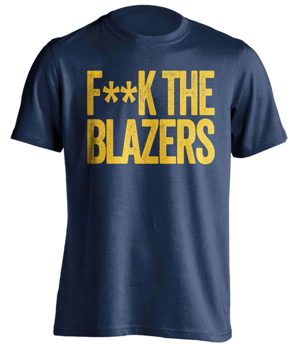 Fuck the Blazers Censored Navy Statement Tee for Denver Nuggets Fans by Beef Shirts