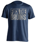 Fuck the Bruins Uncensored Haters Navy Tee for a Tampa Bay Lightning Fan Shirt by Beef Shirts