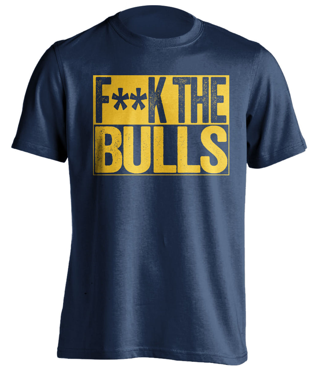 Fuck the Bulls Censored Navy Box Logo Shirt for Utah Jazz Fans by Beef Shirts