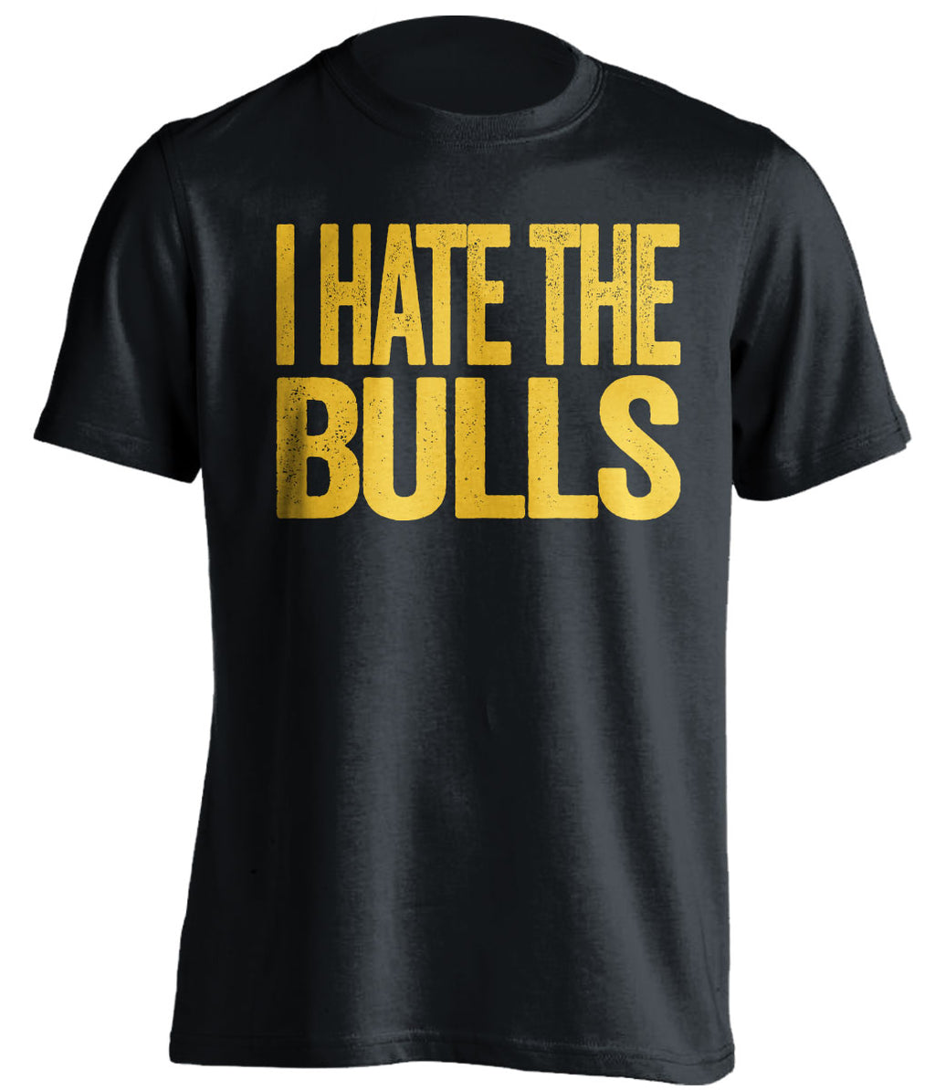 I Hate the Bulls black statement shirt for Utah Jazz Fans gameday haters tee by Beef Shirts