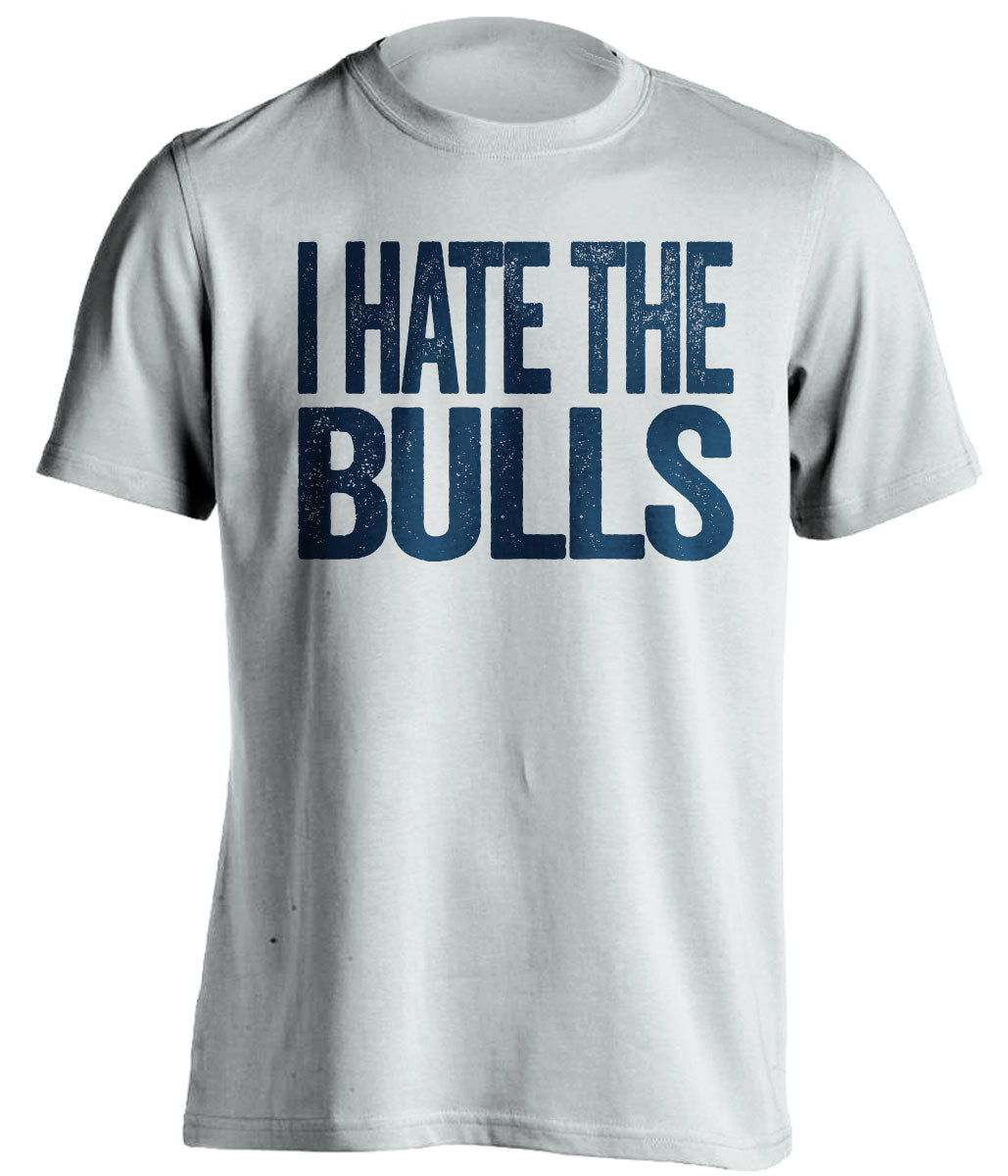 I Hate the Bulls white statement shirt for Indiana Pacers Fan gameday haters tee by Beef Shirts