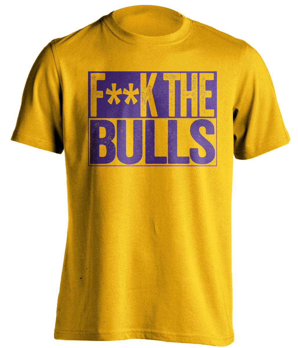 Fuck the Bulls Censored Gold Box Logo Shirt for Utah Jazz Fans by Beef Shirts