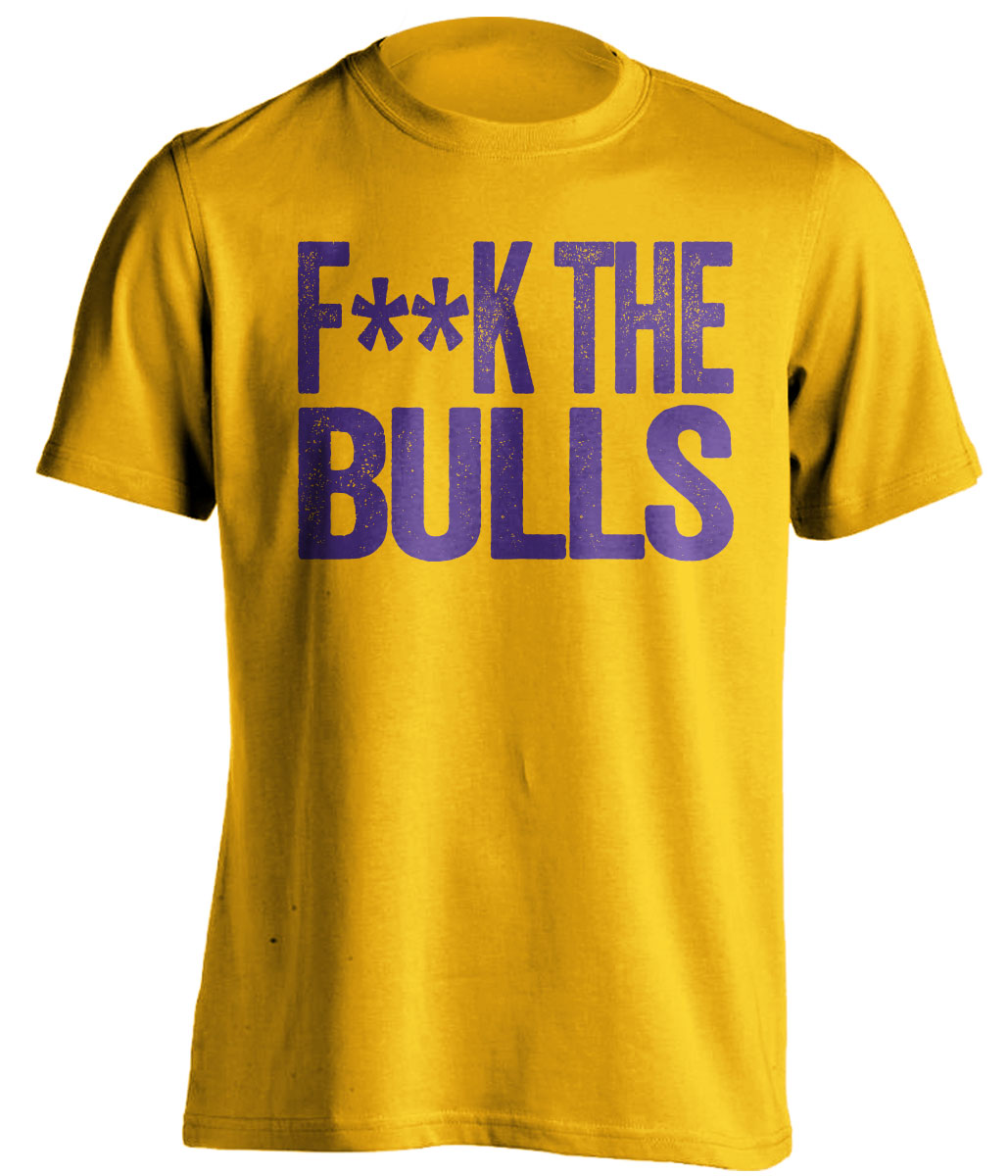 Fuck the Bulls Statement Tee Censored Gold Shirt for Utah Jazz Fans by Beef Shirts