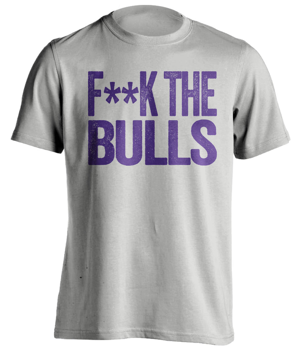 Fuck the Bulls Statement Tee Censored Grey Shirt for Utah Jazz Fans by Beef Shirts