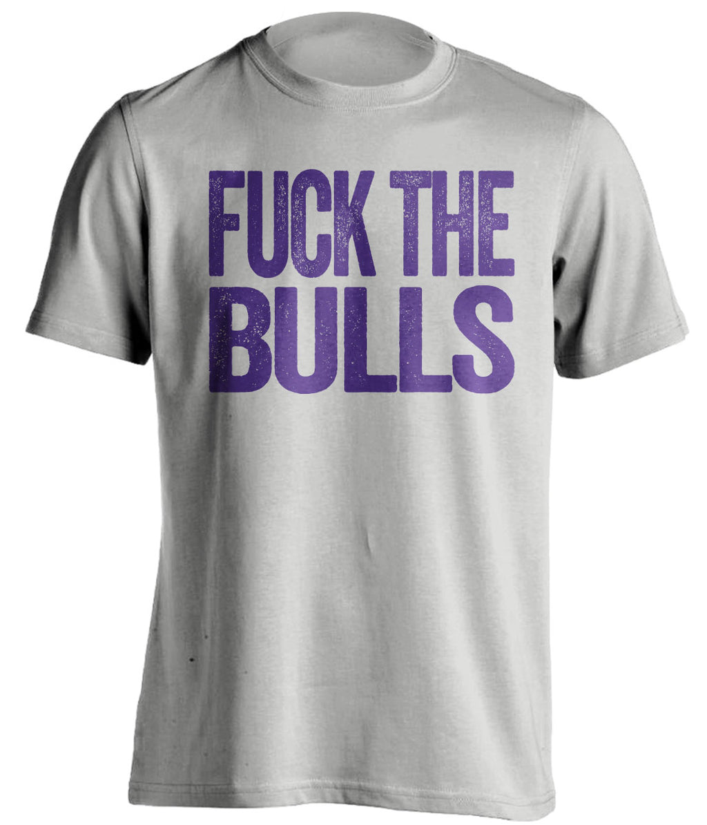 Fuck the Bulls Statement Tee Uncensored Grey Shirt for Utah Jazz Fans by Beef Shirts