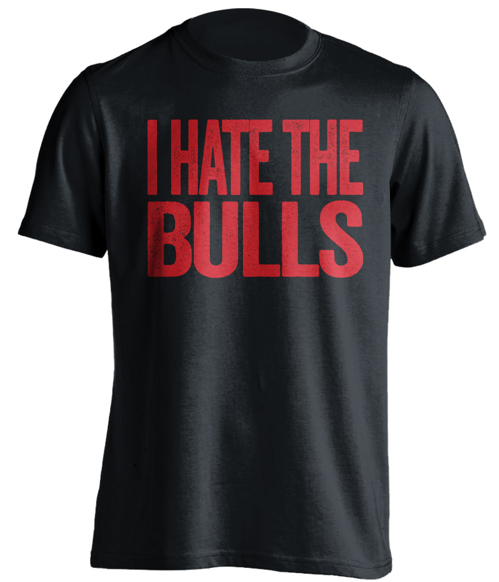I Hate the Bulls black statement shirt for Detroit Pistons Fans haters tee by Beef Shirts