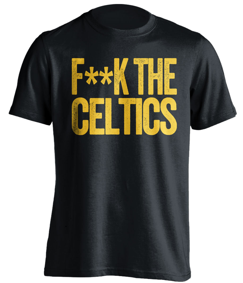 Fuck the Celtics Censored black statement tee for Los Angeles Lakers fans by Beef Shirts