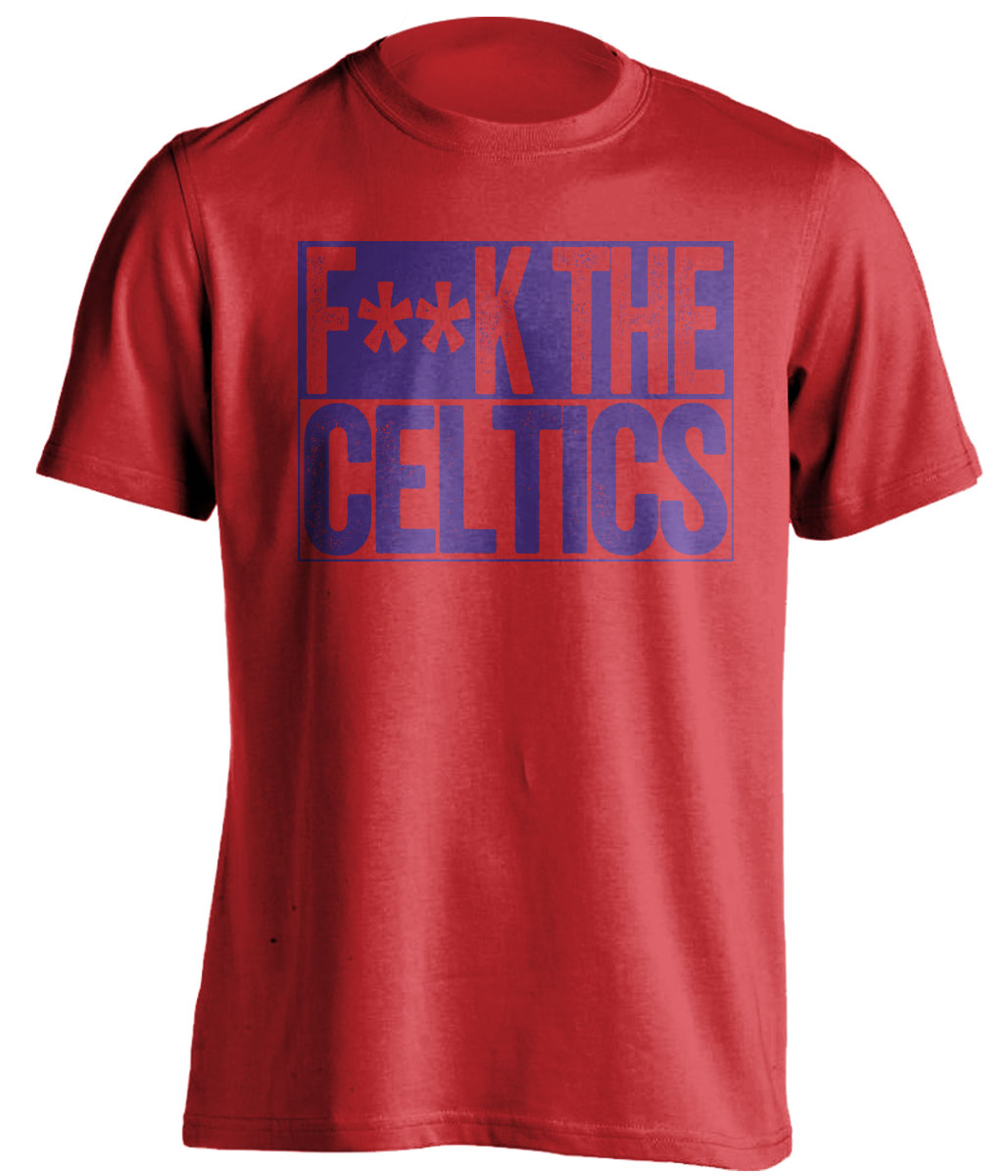 Fuck the Celtics Censored Red Haters Tee for Toronto Raptors Fans Shirt by Beef Shirts