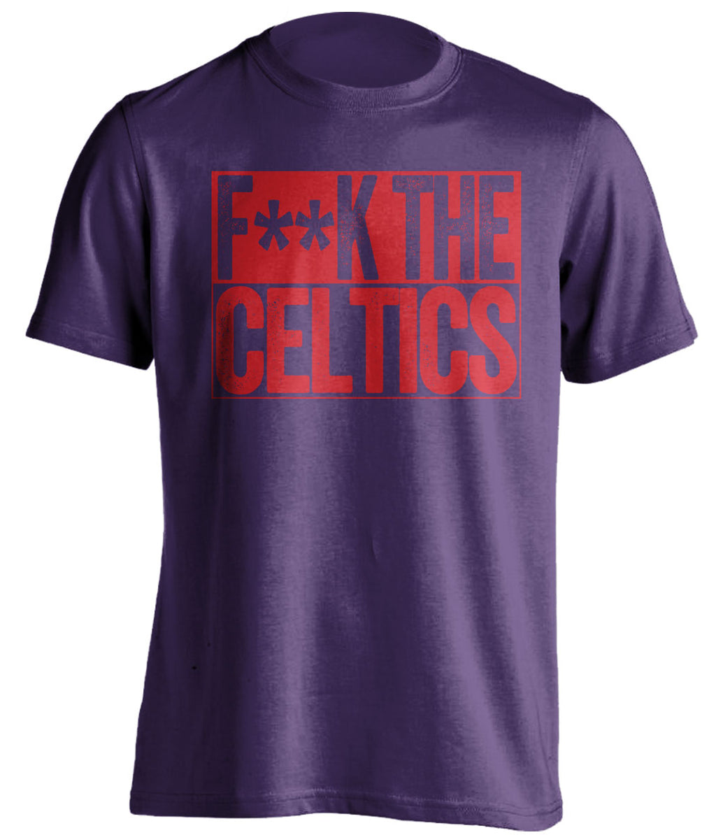 Fuck the Celtics Censored Purple Haters Tee for Toronto Raptors Fans Shirt by Beef Shirts