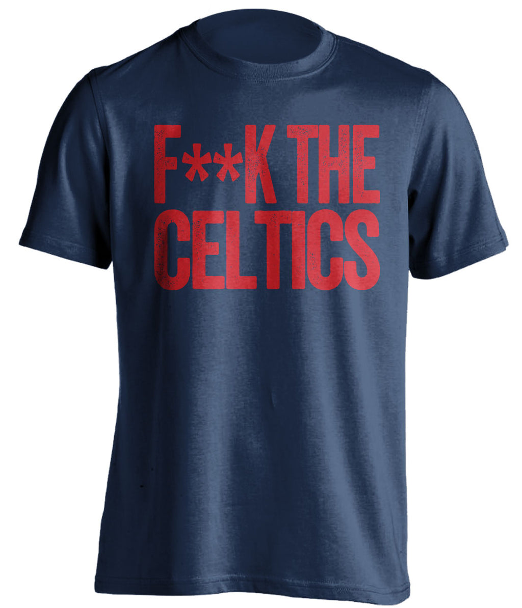 Fuck the Celtics Censored Navy Statement Tee for Washington Wizards Fans Shirt by Beef Shirts