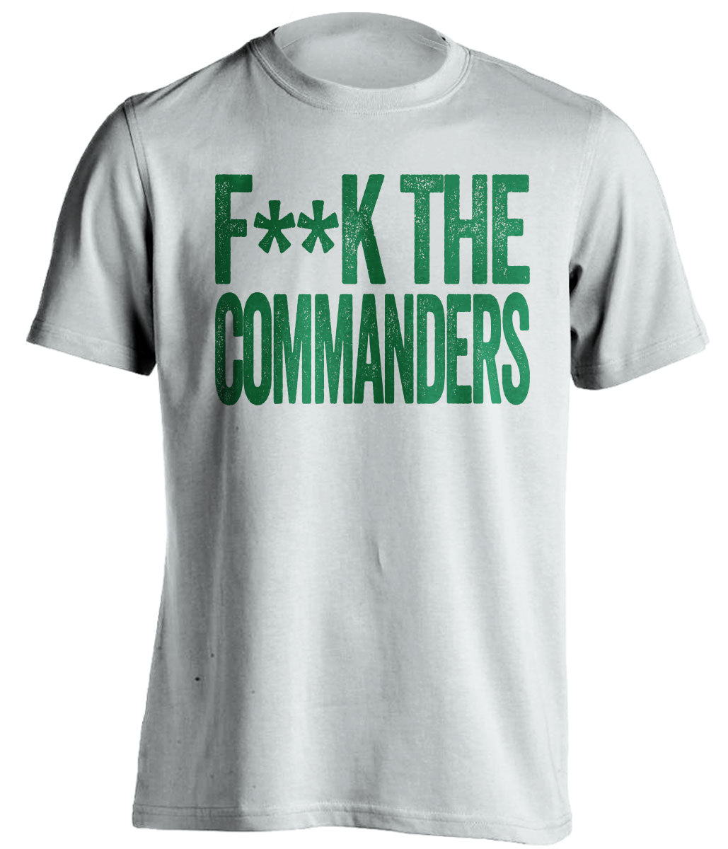 Fuck the Commanders Censored White Statement Tee for Philadelphia Eagles Fans by Beef Shirts