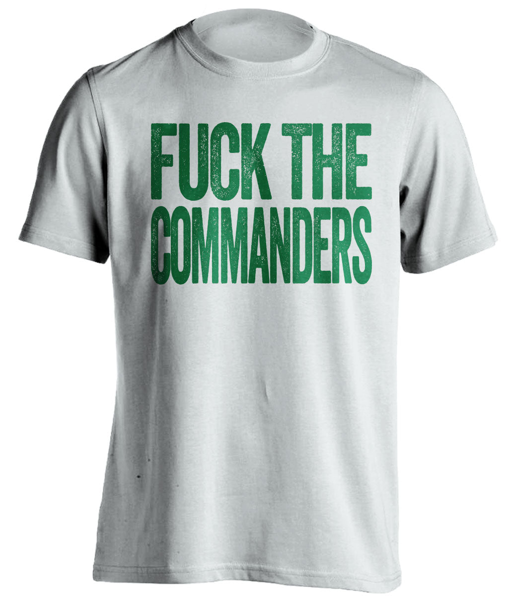 Fuck the Commanders Uncensored White Statement Tee for Philadelphia Eagles Fans by Beef Shirts