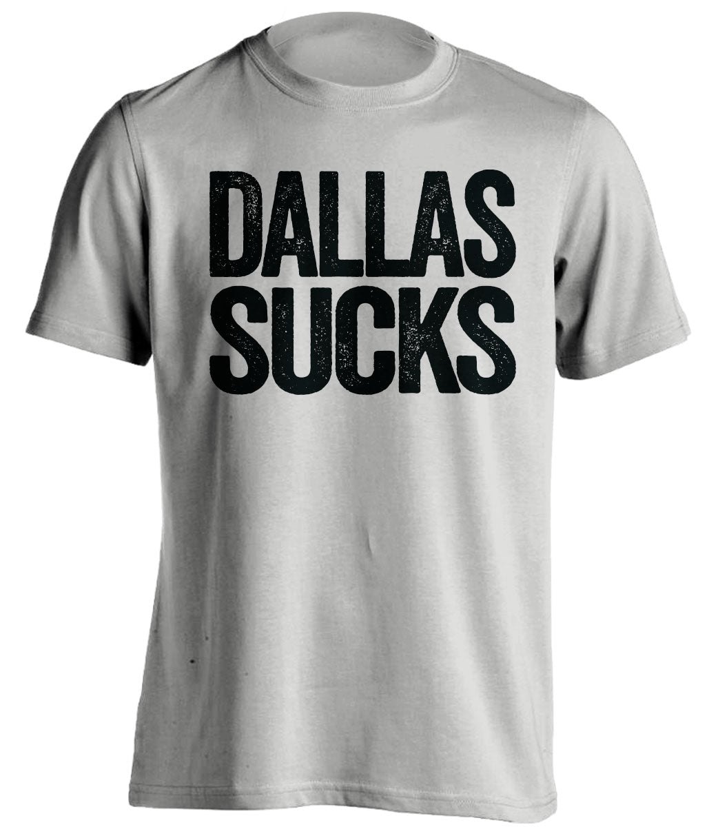 Light Grey Dallas Sucks shirt for San Antonio Spurs fans | rivalry statement tee by Beef Shirts
