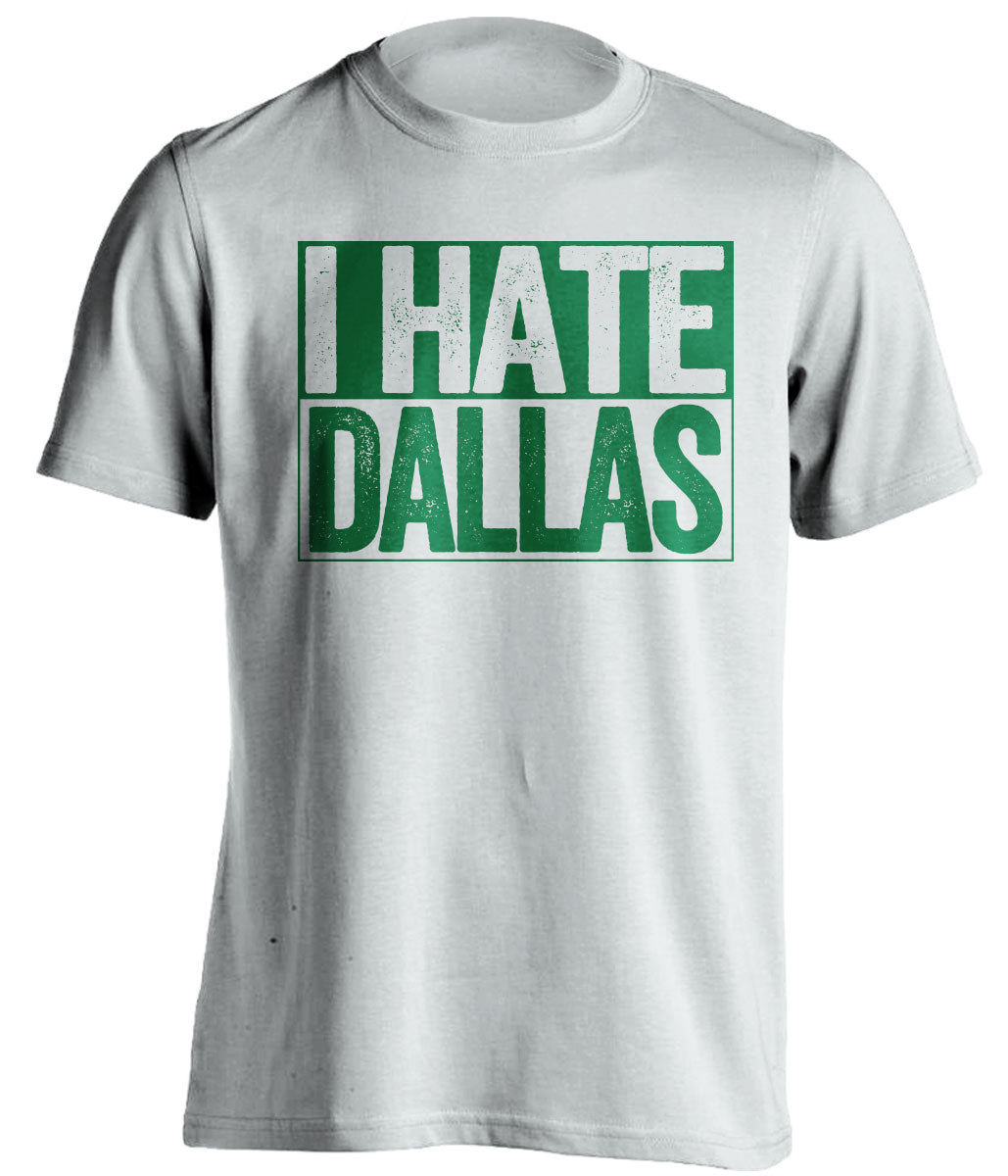 I Hate Dallas White Box Logo Shirt for Philadelphia Eagles Fans Gameday Haters Tee by Beef Shirts