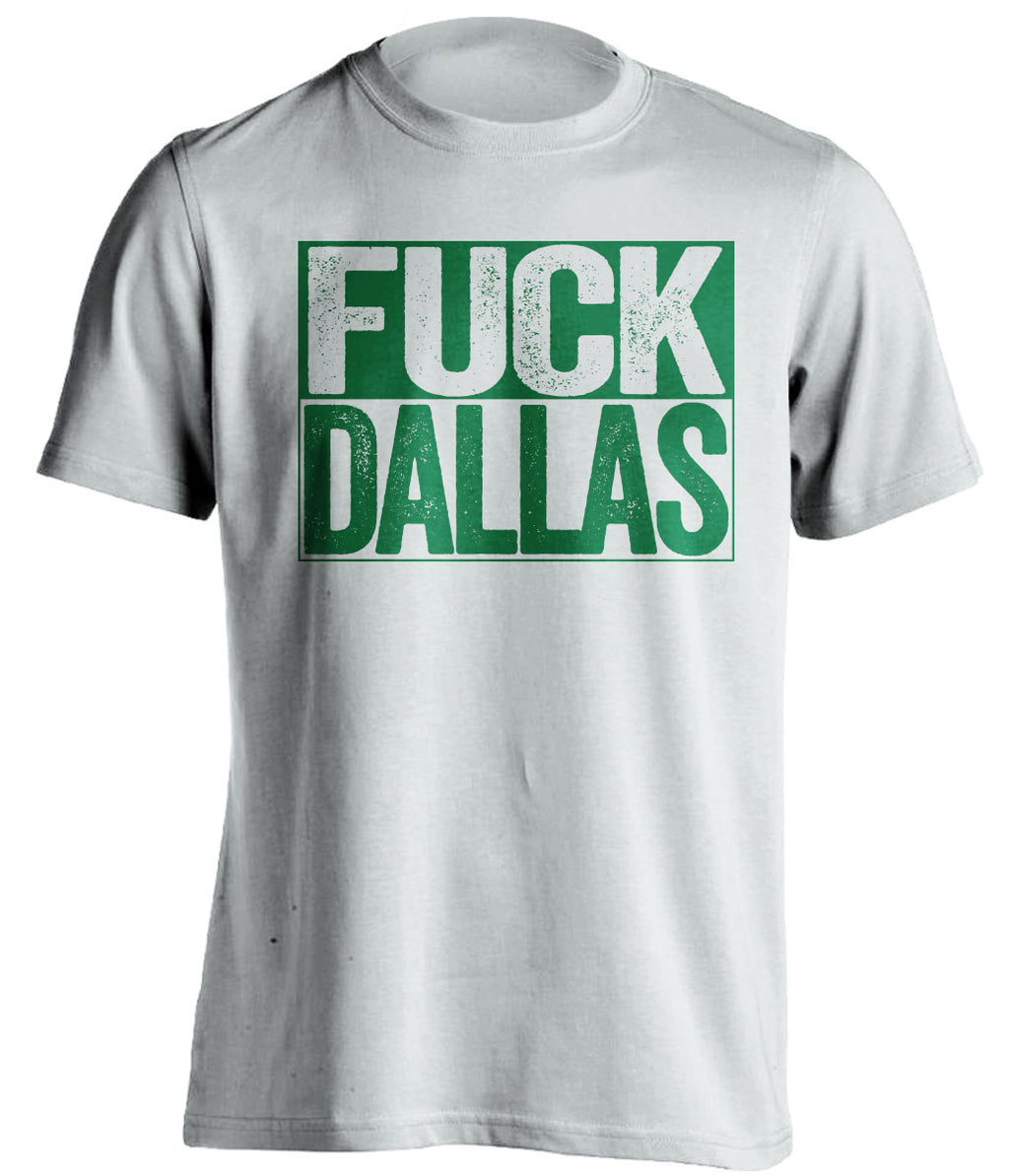 Fuck Dallas Uncensored White Shirt for Philadelphia Eagles Fans Box Logo Tee by Beef Shirts