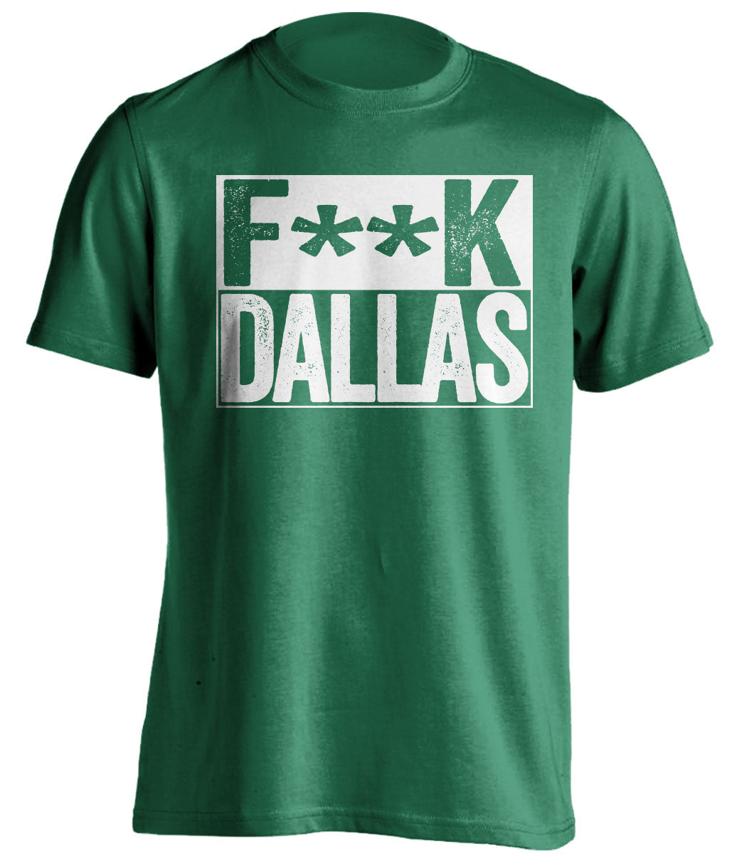 Fuck Dallas Censored Green Shirt for Philadelphia Eagles Fans Box Logo Tee by Beef Shirts