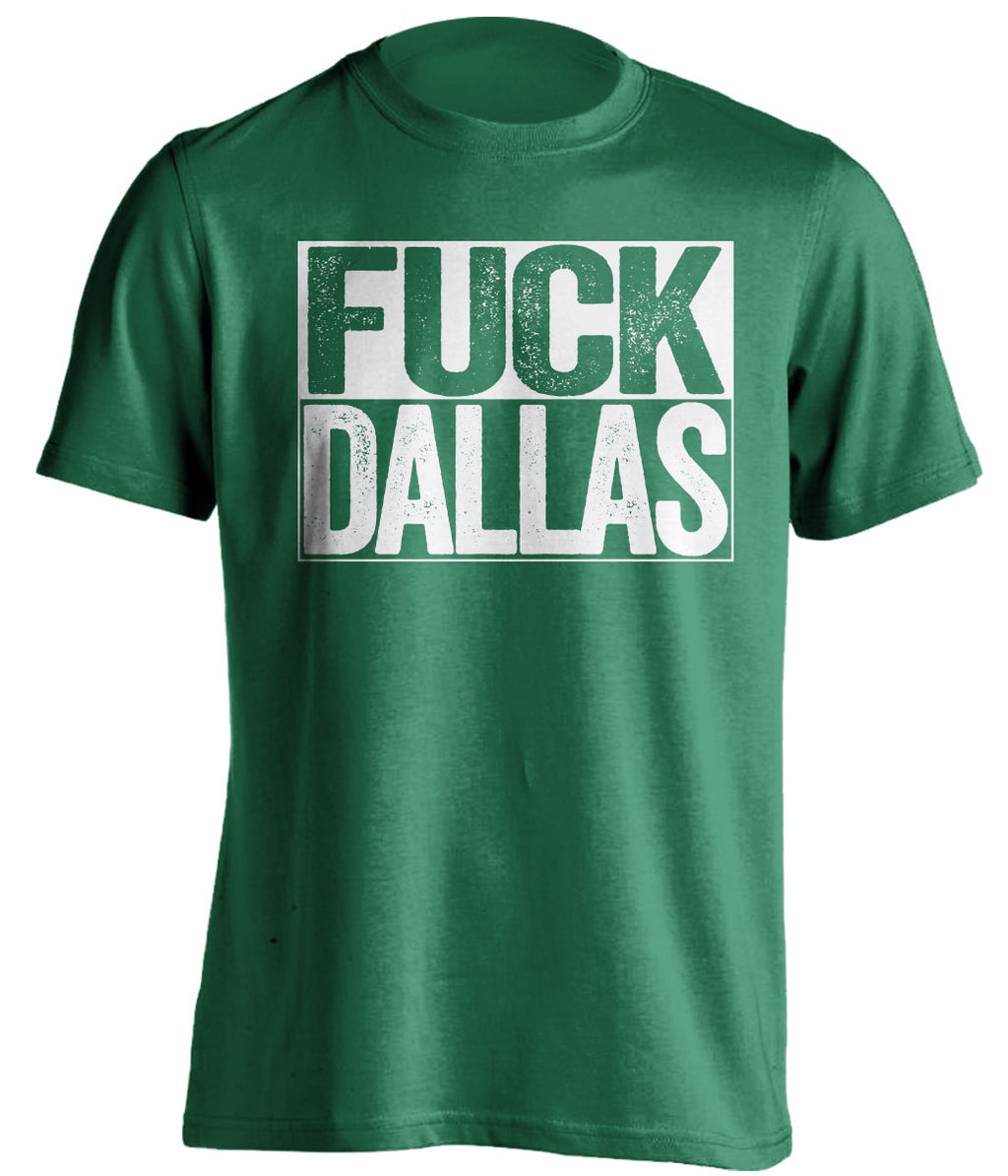 Fuck Dallas Uncensored Green Shirt for Philadelphia Eagles Fans Box Logo Tee by Beef Shirts