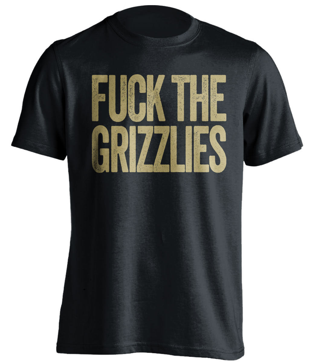 Fuck the Grizzlies Uncensored Black Statement Tee for New Orleans Pelicans Fans by Beef Shirts