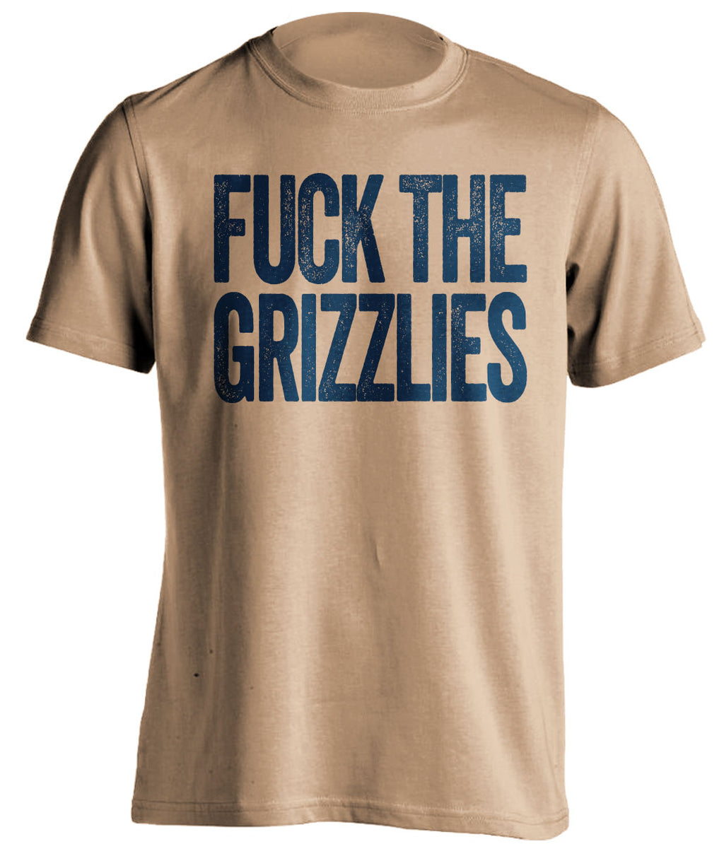 Fuck the Grizzlies Uncensored Old Gold Statement Tee for New Orleans Pelicans Fans by Beef Shirts