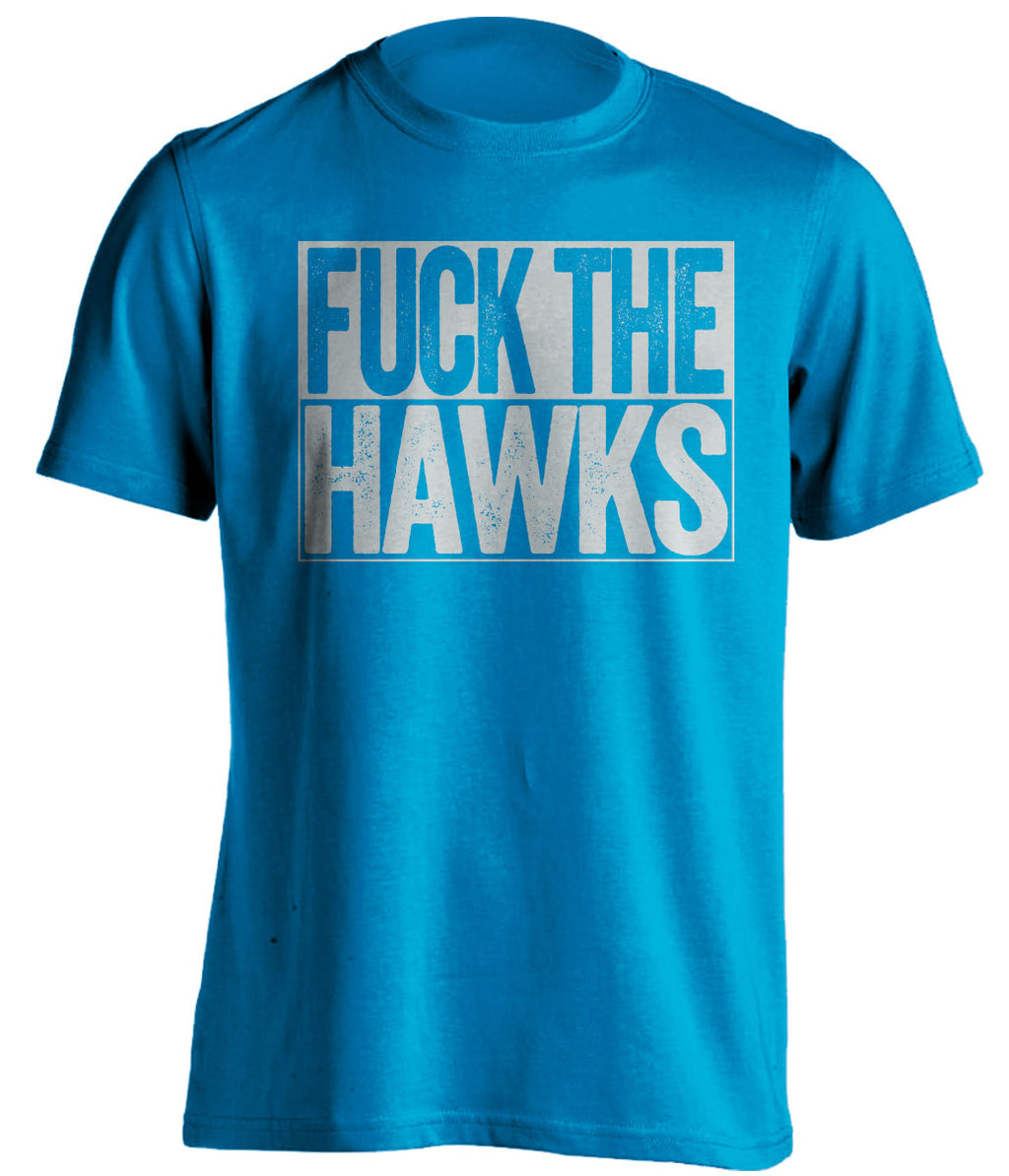 Fuck the Hawks Uncensored Haters Blue Tee for an Orlando Magic Fan Shirt by Beef Shirts