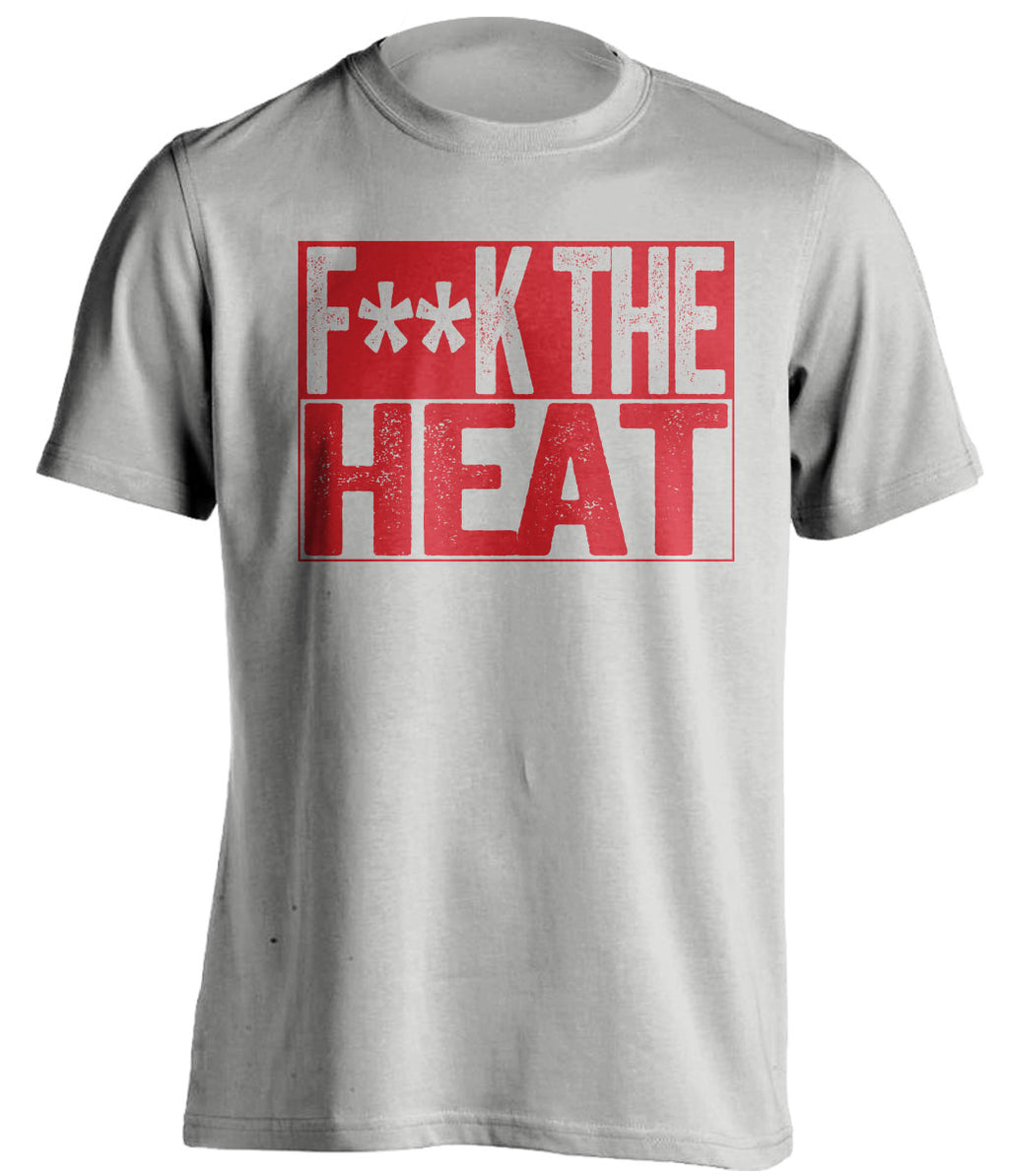 Fuck the Heat Censored Haters Grey Tee for an Atlanta Hawks Fan Shirt by Beef Shirts