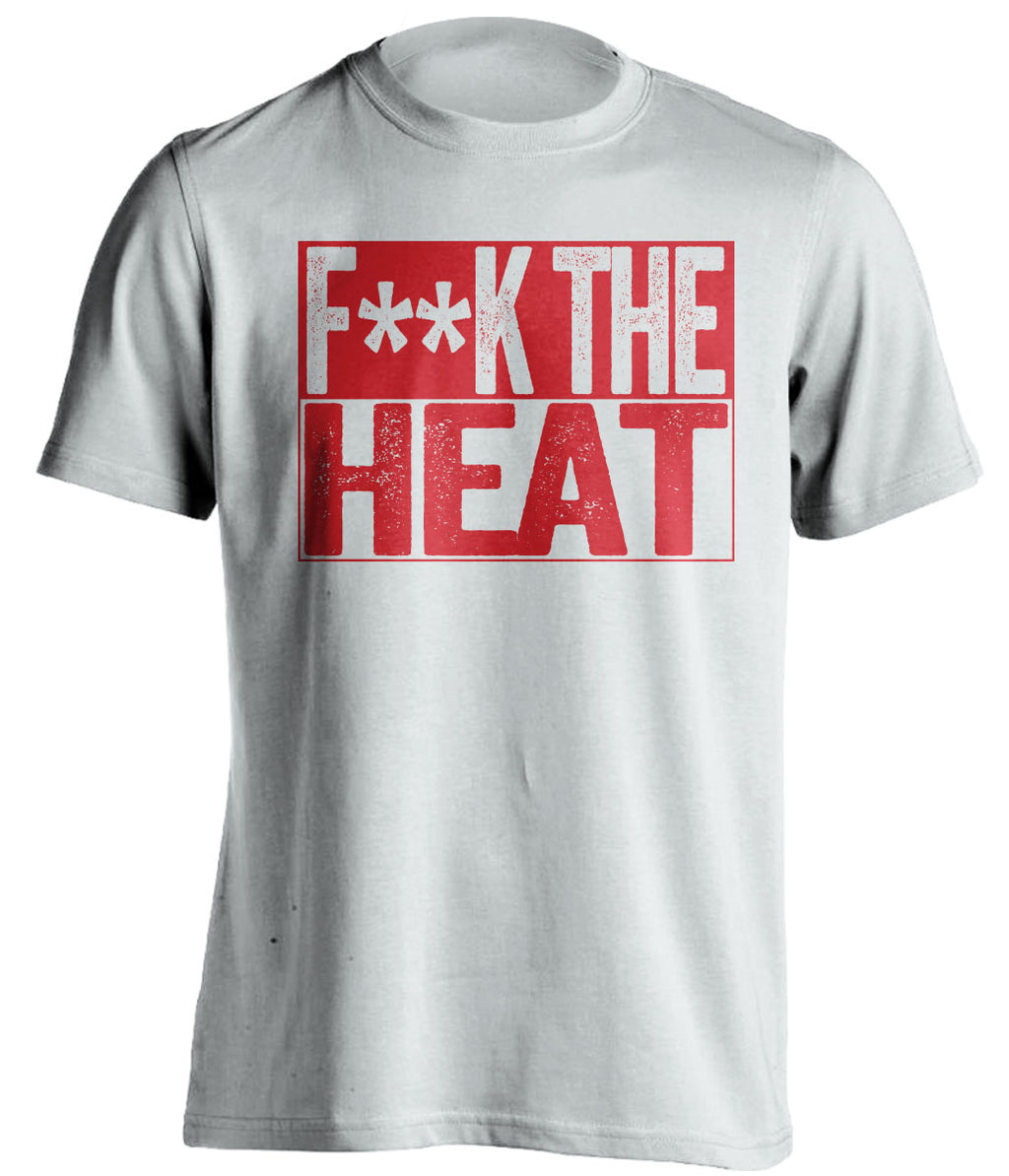 Fuck the Heat Censored Haters White Tee for an Atlanta Hawks Fan Shirt by Beef Shirts