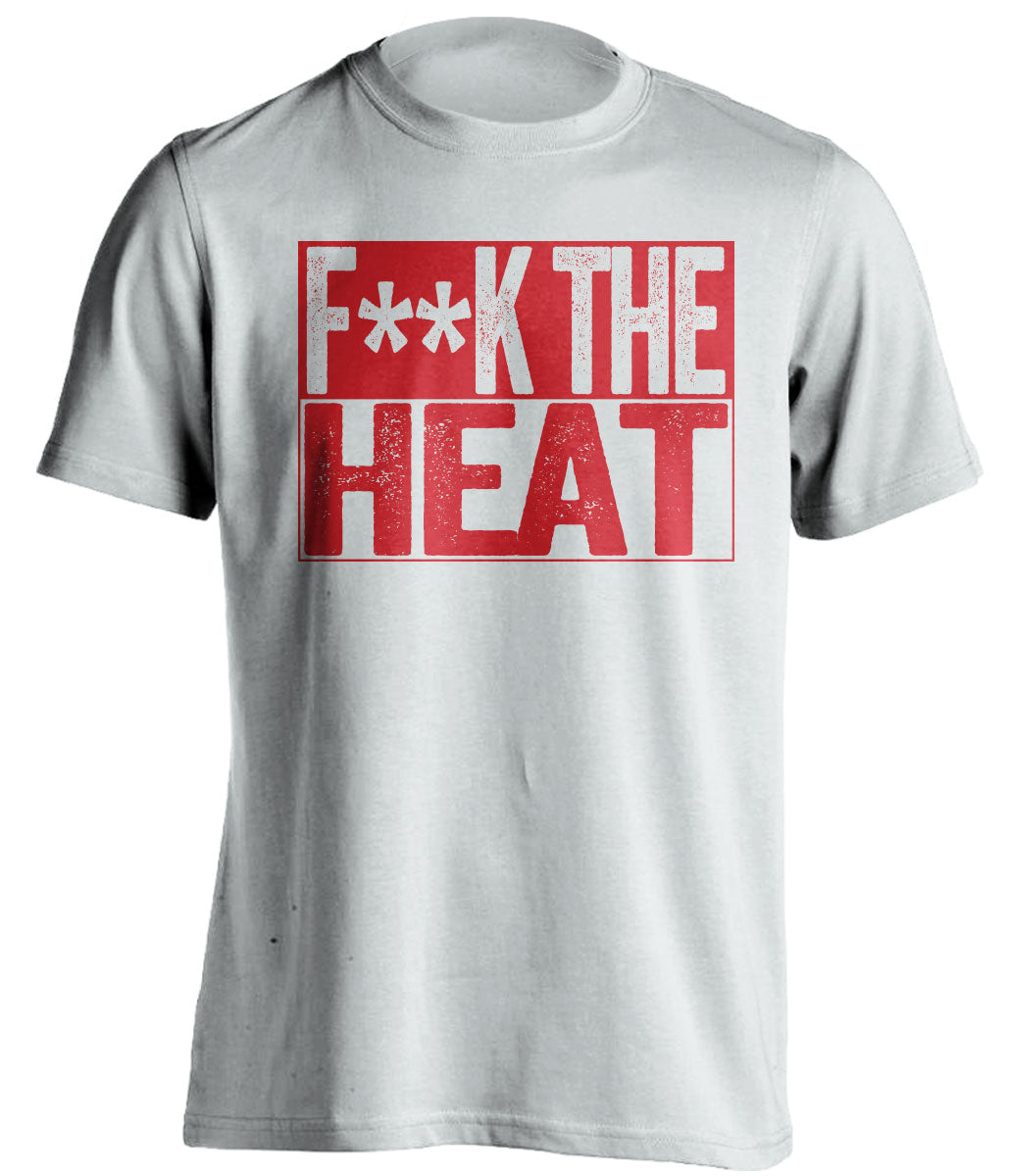 Fuck the Heat Censored Haters White Tee for an Atlanta Hawks Fan Shirt by Beef Shirts
