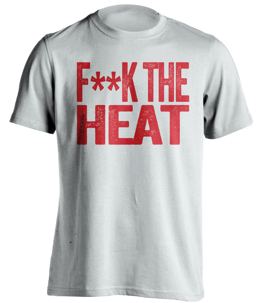 Fuck the Heat Censored White Statement Tee for Atlanta Hawks Fans by Beef Shirts
