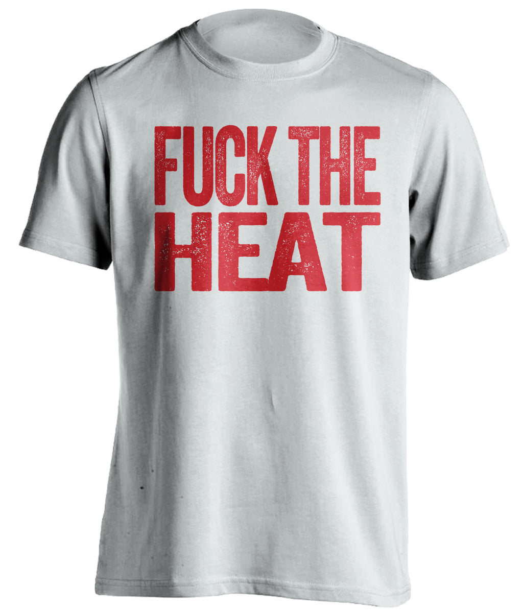 Fuck the Heat Uncensored White Statement Tee for Atlanta Hawks Fans by Beef Shirts
