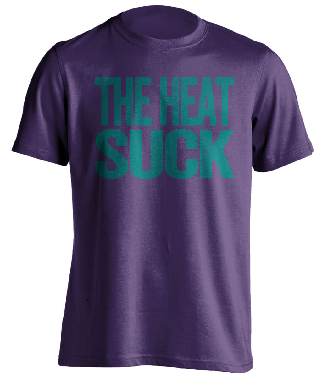 The Heat Suck purple statement shirt for Charlotte Hornets Fans haters gameday tee by Beef Shirts