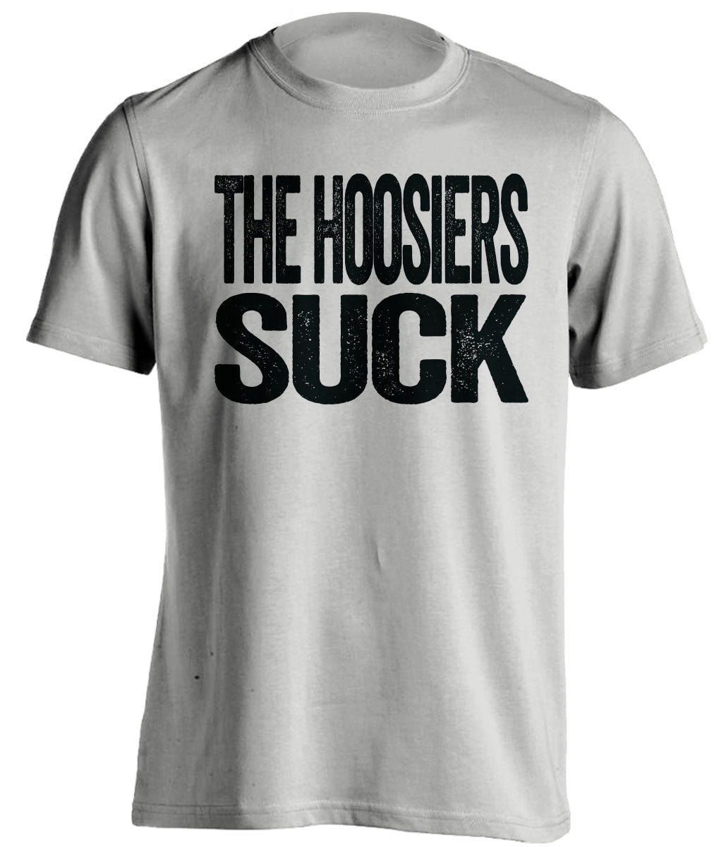The Hoosiers Suck Statement Tee – Grey Purdue Boilermakers Fan Shirt | Beef Shirts