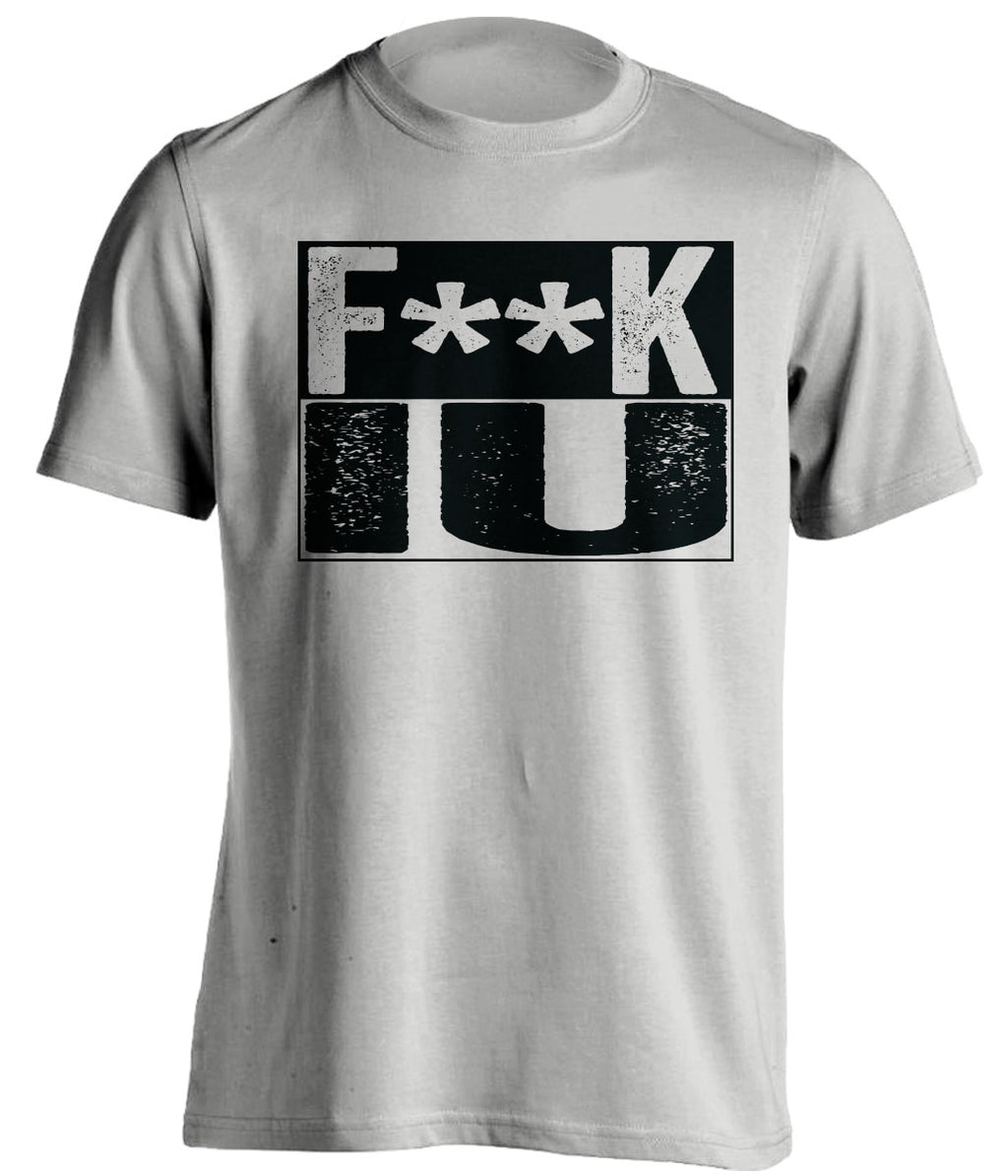Censored Grey Fuck IU box logo shirt for Purdue Boilermakers fans | Purdue rivalry tee by Beef Shirts
