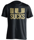Black IU Sucks shirt for Purdue Boilermakers fans | rivalry statement tee by Beef Shirts