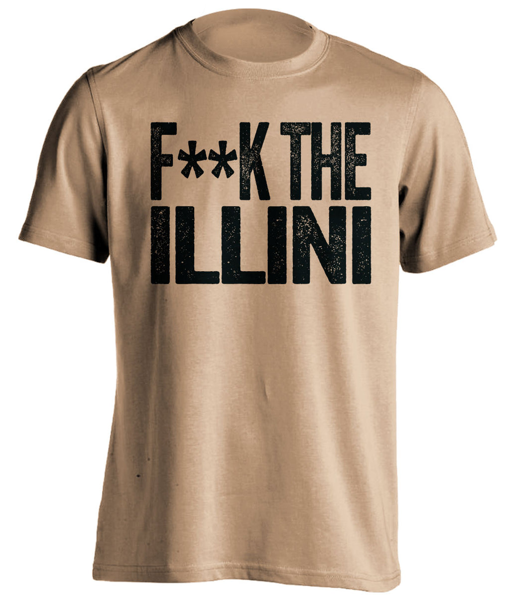 Fuck the Illini Statement tee Censored Old Gold Shirt for Purdue Boilermakers Fans by Beef Shirts