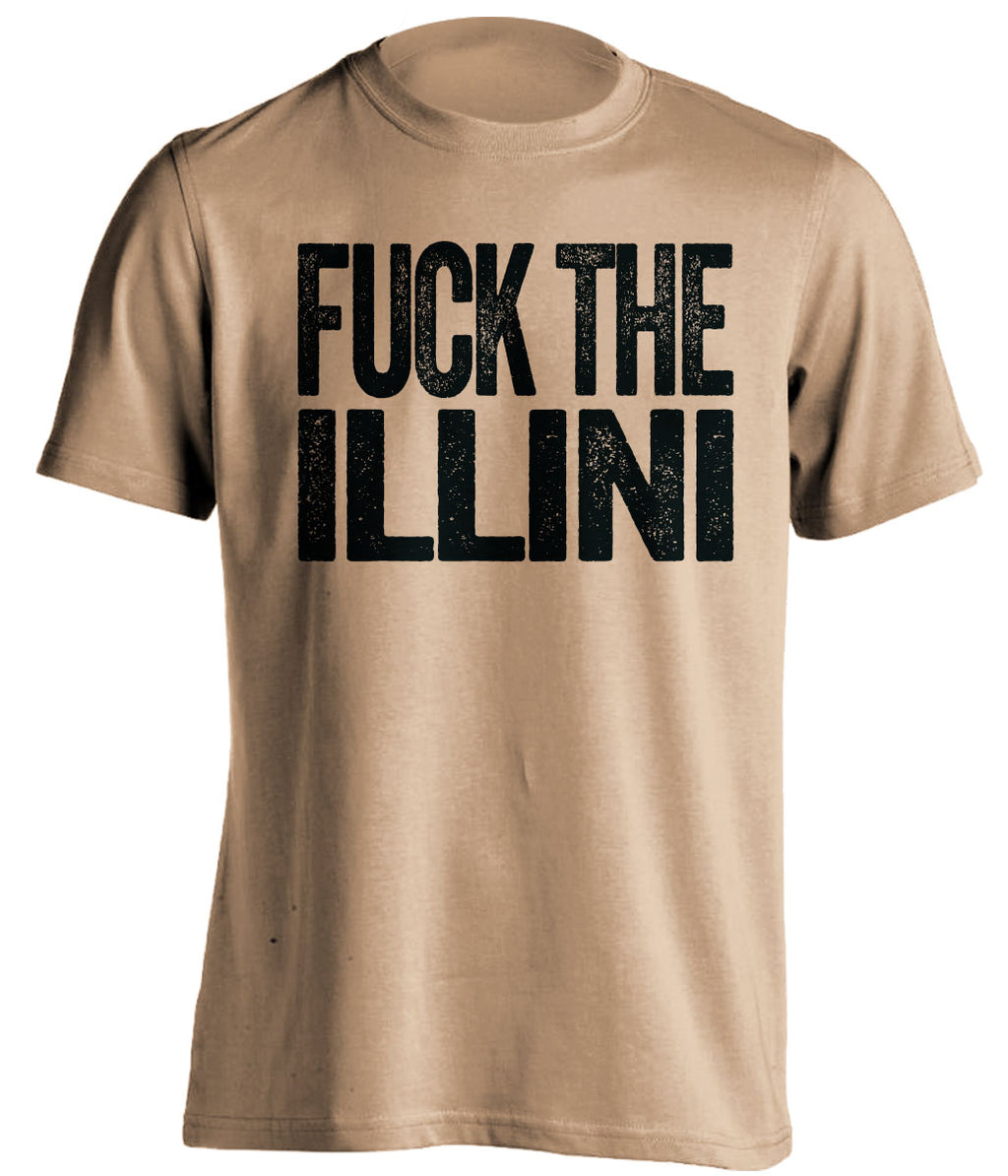 Fuck the Illini Statement tee Uncensored Old Gold Shirt for Purdue Boilermakers Fans by Beef Shirts