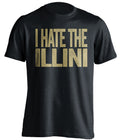I Hate the Illini Statement black Tee for Purdue Boilermakers Fans by Beef Shirts