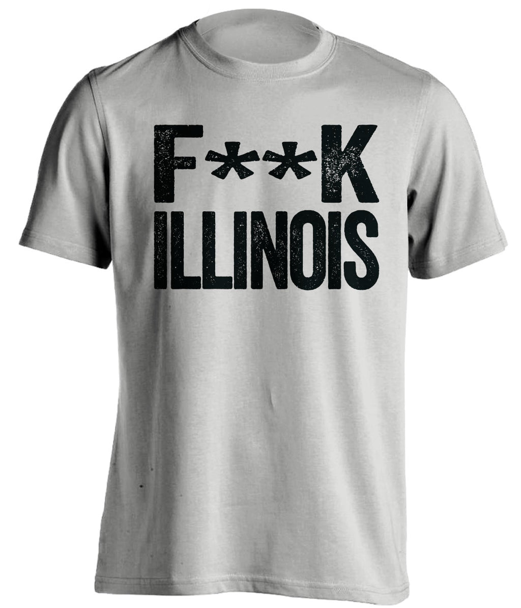 Fuck Illinois Statement tee Censored Grey Shirt for Purdue Boilermakers Fans by Beef Shirts