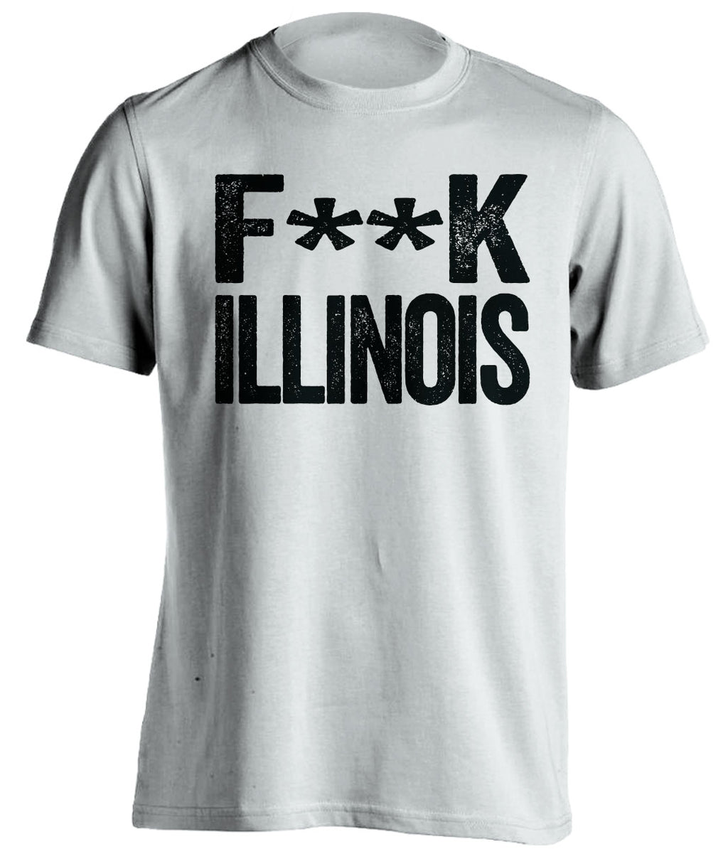 Fuck Illinois Statement tee Censored White Shirt for Purdue Boilermakers Fans by Beef Shirts
