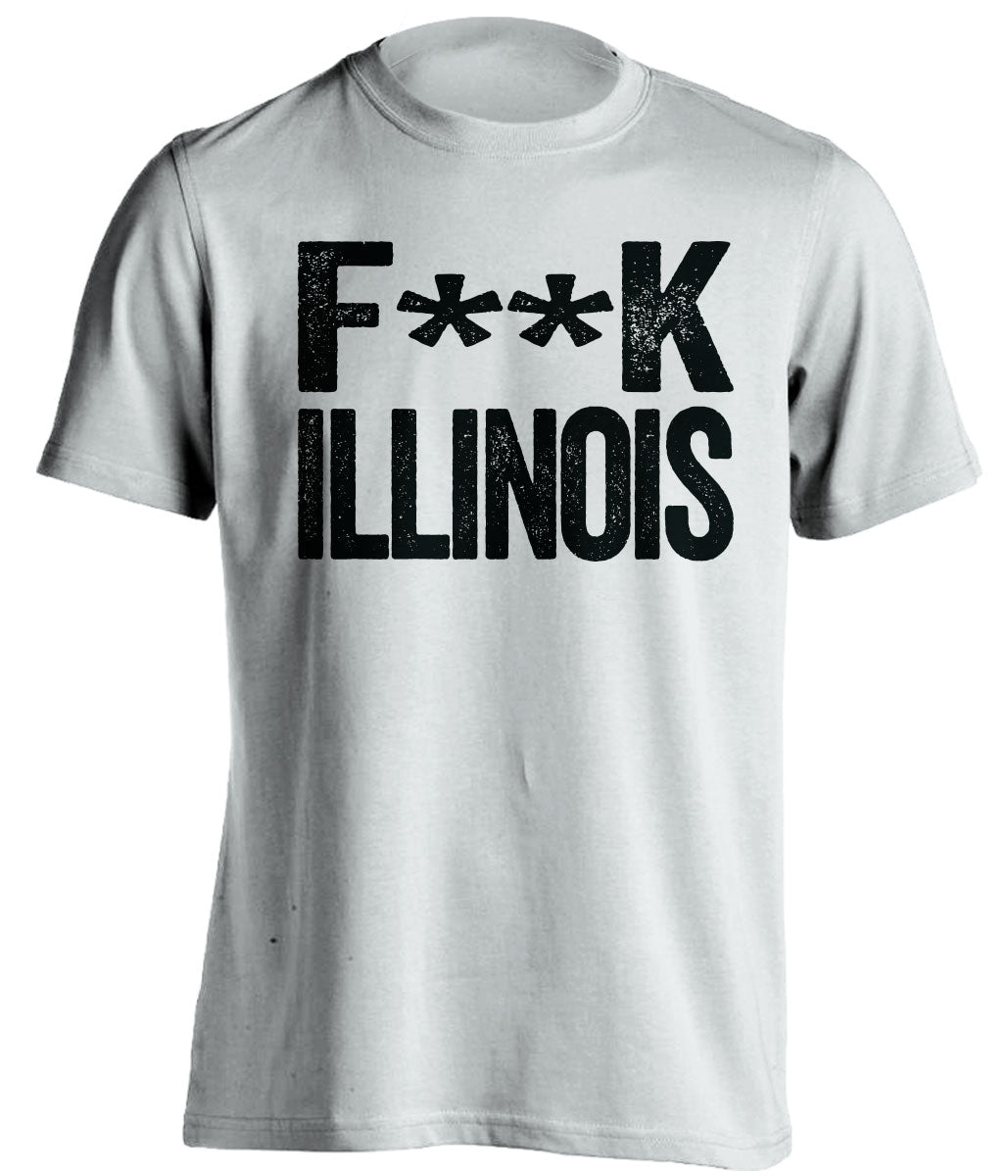 Fuck Illinois Statement tee Censored White Shirt for Purdue Boilermakers Fans by Beef Shirts