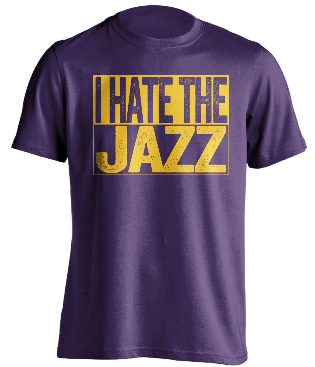 I Hate the Rockets purple shirt for Utah Jazz Fans game night haters tee by Beef Shirts