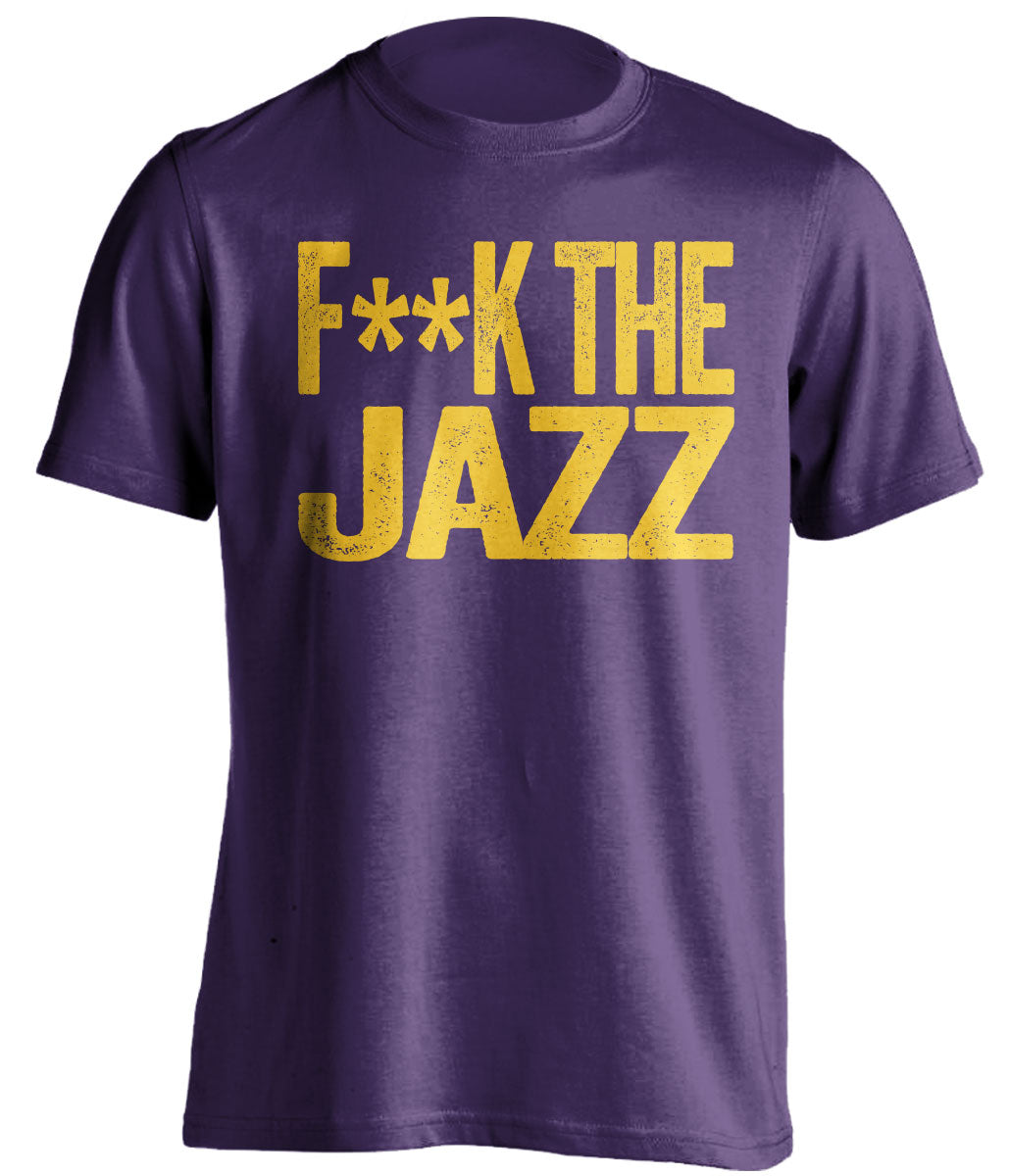 Fuck the Rockets Censored Purple Statement Tee for Utah Jazz Fans Shirt by Beef Shirts