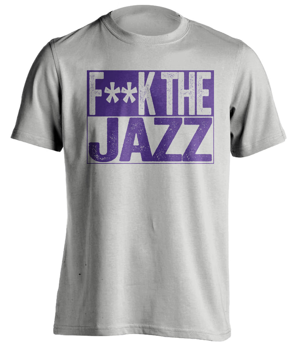 Fuck the Rockets Censored Grey Haters Tee for Utah Jazz Fans Shirt by Beef Shirts
