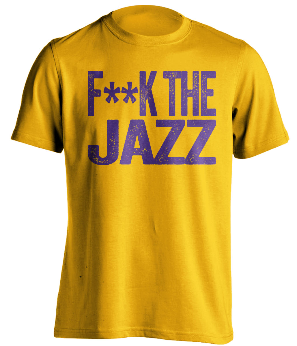 Fuck the Rockets Censored Gold Statement Tee for Utah Jazz Fans Shirt by Beef Shirts